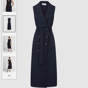 Reiss Mariah Linen Blend Midi Dress